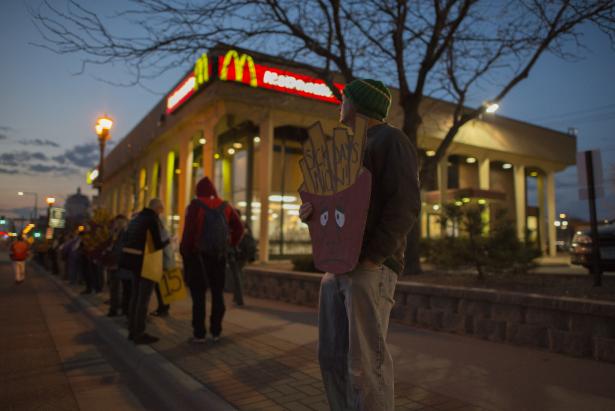 McDonald's worker demonstration