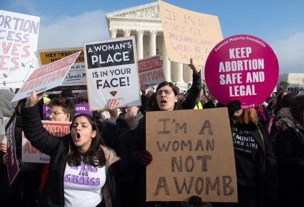 Women protest Texas anti-abortion legislation.