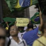 Supporters of Brazilian President Jair Bolsonaro march on May 5, 2020.