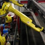 robot operating in factory