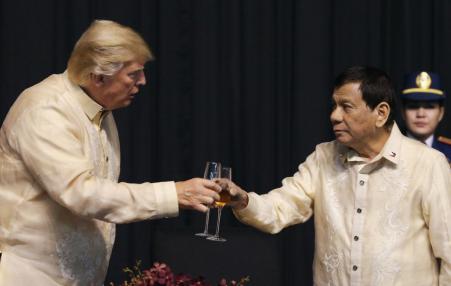 Trump and Duterte toasting