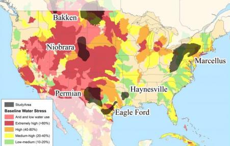map showing fracking impact on water sources