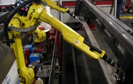 robot operating in factory